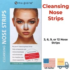 Nu Pore Cleansing Nose Strips Whitehead & Blackhead Removal Unclog Pores