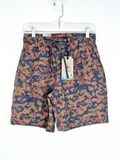 Prana Mens Metric E Waist Short Fresca Camo S Pull On 8" Inseam Boardshorts