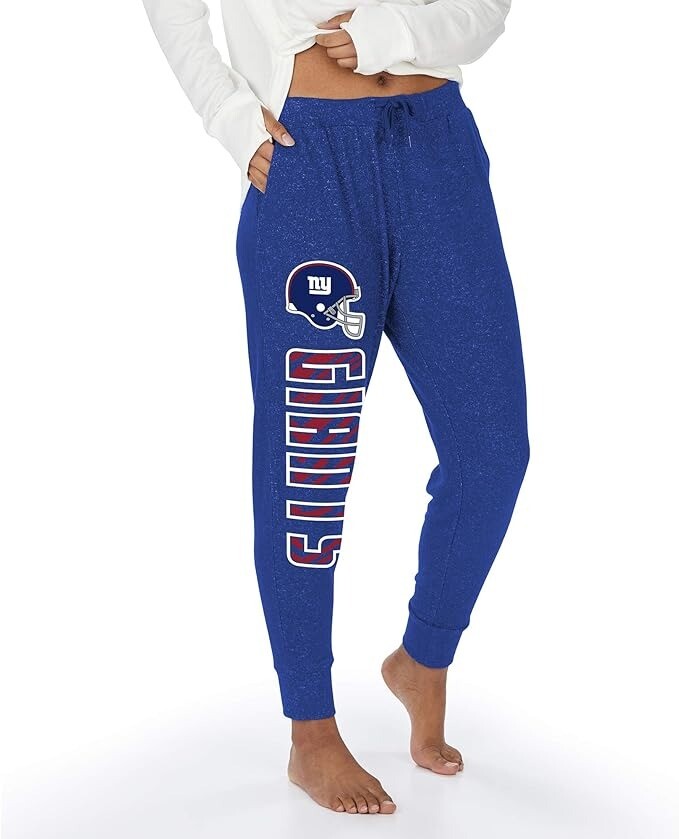 Женские джоггеры Zubaz NFL New York Giants из мягкого мрамора для бега трусцой