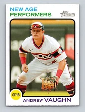 2022 Topps Heritage #NAP-25 Andrew Vaughn Chicago White Sox Baseball