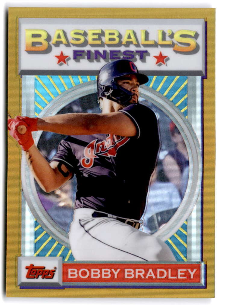 2020 Topps Finest Refractors Gold #17 BOBBY BRADLEY /50  Cleveland Indians