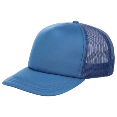 Crowns By Lids Unisex Plain Screen Foam Trucker Hat / Teal / £20