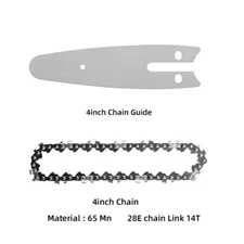 4 Inch Chain Saw Chains Guide Bar for Mini Cordless Electric Portable Chainsaw