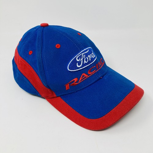 Vintage Ford Racing Truckers Cap Adjustable Hat Blue and Red - Picture 2 of 6