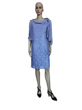 Connected Apparel Sleeves Lavender Sequin Evening Dress Size 6 NWOT
