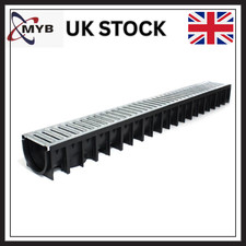 1 x Drainage Channel Galvanised Heavy Duty 1 metre Length Storm Drain Channel