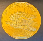 1994 St Gaudens Double Eagle Design Gold-EGP Bullion-0.999 Silver 8 Oz Art Coin