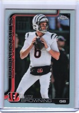 2025 Topps Chrome Jake Browning Silver Refractor #63 Bengals