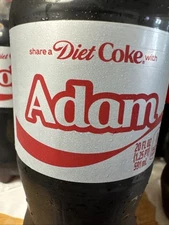 Share A Coke with  Adam   2025 Personalized Gift Coca Cola Bottle 20oz Diet
