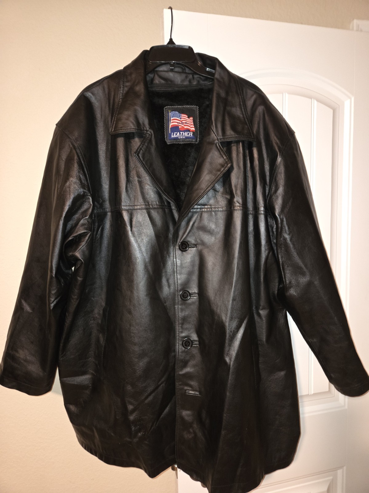 U.S.A. Men's Leather Coat