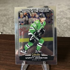WYATT JOHNSTON 2022-23 O-Pee-Chee PLATINUM HOCKEY MARQUEE ROOKIE NO. 294.  STARS