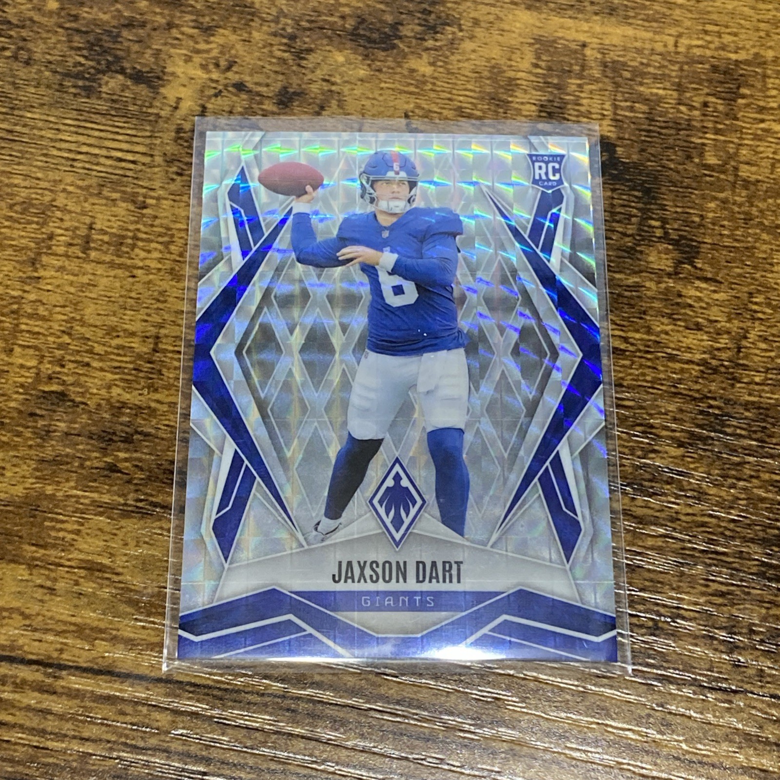 Jaxson Dart 2025 Panini Phoenix Ash Pyramids /85 RC #200 Giants AH16