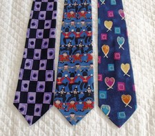 3x vintage (1990s) silk ties (River Island, Tie Rack, Next)