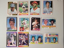 12 Card Redsox Tiant,Boggs,Rice,Ojeda, Lansford,Scott, Evans - poor/fair/good 