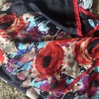 KATE SPADE 34” X 34” New York Hand-rolled Edge Floral Silk Multicolor Scarf — photo 4