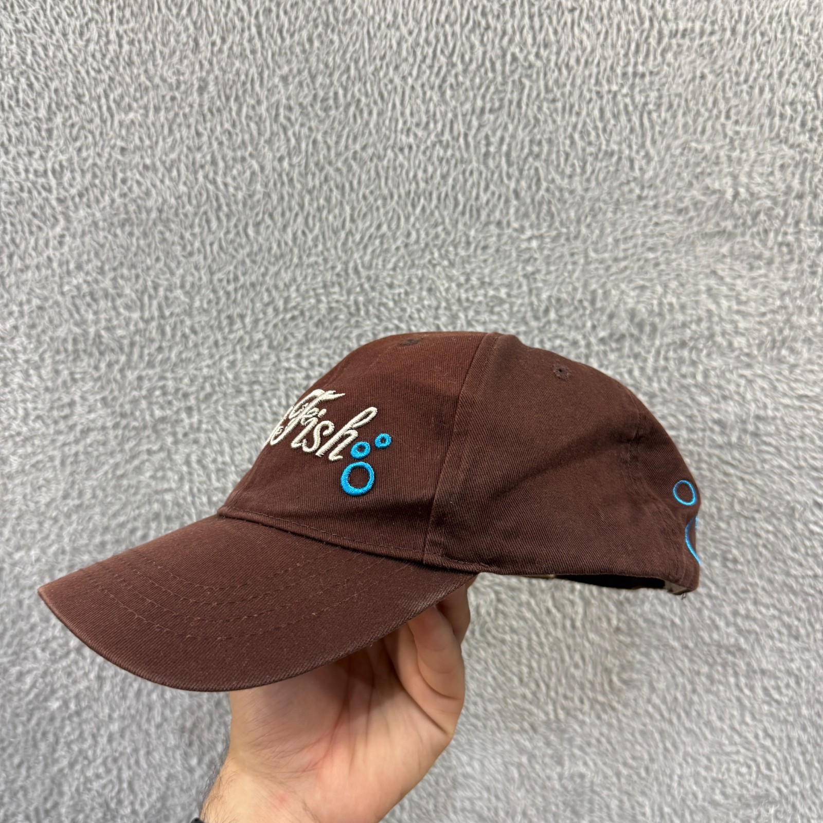 Vintage Phat Fish 2000s Y2K Brown Hip-Hop Adjustable Embroidered Baseball Cap image 2
