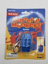 NEW/SEALED  Vintage Hasbro Mini Barrel of Monkeys Keychain Toy Basic Fun NIP