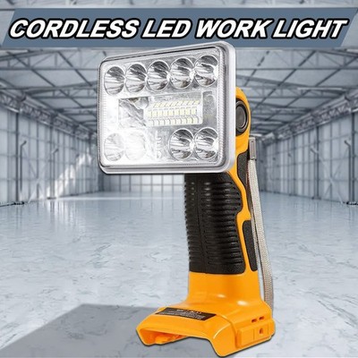 1000lm Portable Lamp Flashlight Spotlight LED Work Light for Dewalt 20v Battery