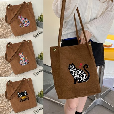 Canvas Cord Beuteltaschen Handtasche Damen Kuriertasche Schultertasche Reisetasche