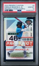 2024 PANINI PROSPECT EDITION PROSPECT TICKET ENRIQUE BRADFIELD JR. 82/99 PSA 10
