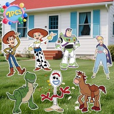 Toy Story Themed Happy Birthday Yard Signs - 7 Pcs Outdoor Party Decor Set