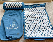Kanjo Memory Foam Acupressure Mat  Pillow Set   At-Home Neck  Back Pain Relief