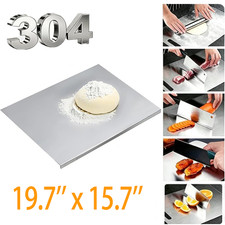 304 Stainless Steel Chopping Board Large with Lid Non Slip for Kitchen Counter