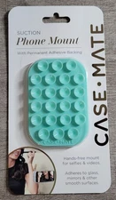 Case Mate Suction Phone Mount Hands Free Accessory for Selfies & Videos Mint