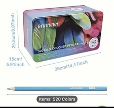 520 Brutfuner Oil-based Colored Pencils in Metal Box NEW Shipping Included