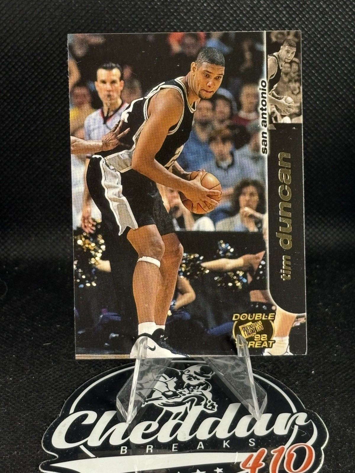 Tim Duncan - 1998 Press Pass Double Threat Basketball card #35- Spurs