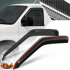 For 92-24 Ford E150-E450 In-Channel Side Window Visors Sun Rain Guards Deflector