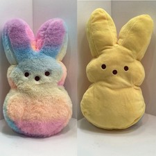 Cute Peeps Reversible 2 In 1, Stuffed Easter Soft Plush Rainbow / Yellow 11 .