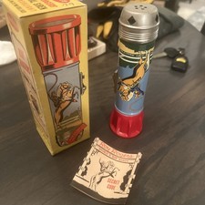 Vintage Roy Rogers Signal Siren Flashlight w/ Original Box Circa 1950's 
