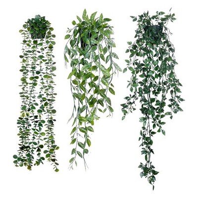 Künstliche Hängepflanzen 3er Pack Künstlicher Eukalyptus i8547