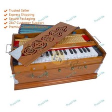 Indian Cultura Two Reeds 3 Octave 37 Keys Harmonium 5 Stopper Multifold Bellow