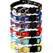 Adjustable Nylon Safety Collar with Bell for Cat Kitten Dog Pet Puppy Supplies  