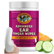 Advanced Pet Ear Finger Wipes for Dogs Cats - Non-Irritating Pet Finger Wip...