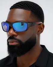 Men Polarized Sunglasses Driving Pilot Uv400 Fishing Eyewear Sport Blue Glasses