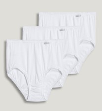 New Jockey Women's size 8 Underwear Elance Cotton Briefs Cut 3 Pack White