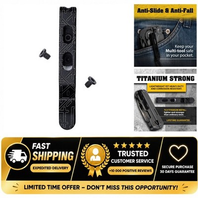 Donk! Titanium Pocket Clip for Leatherman Free P/T, ARC, Bond, Curl Multi-Tools