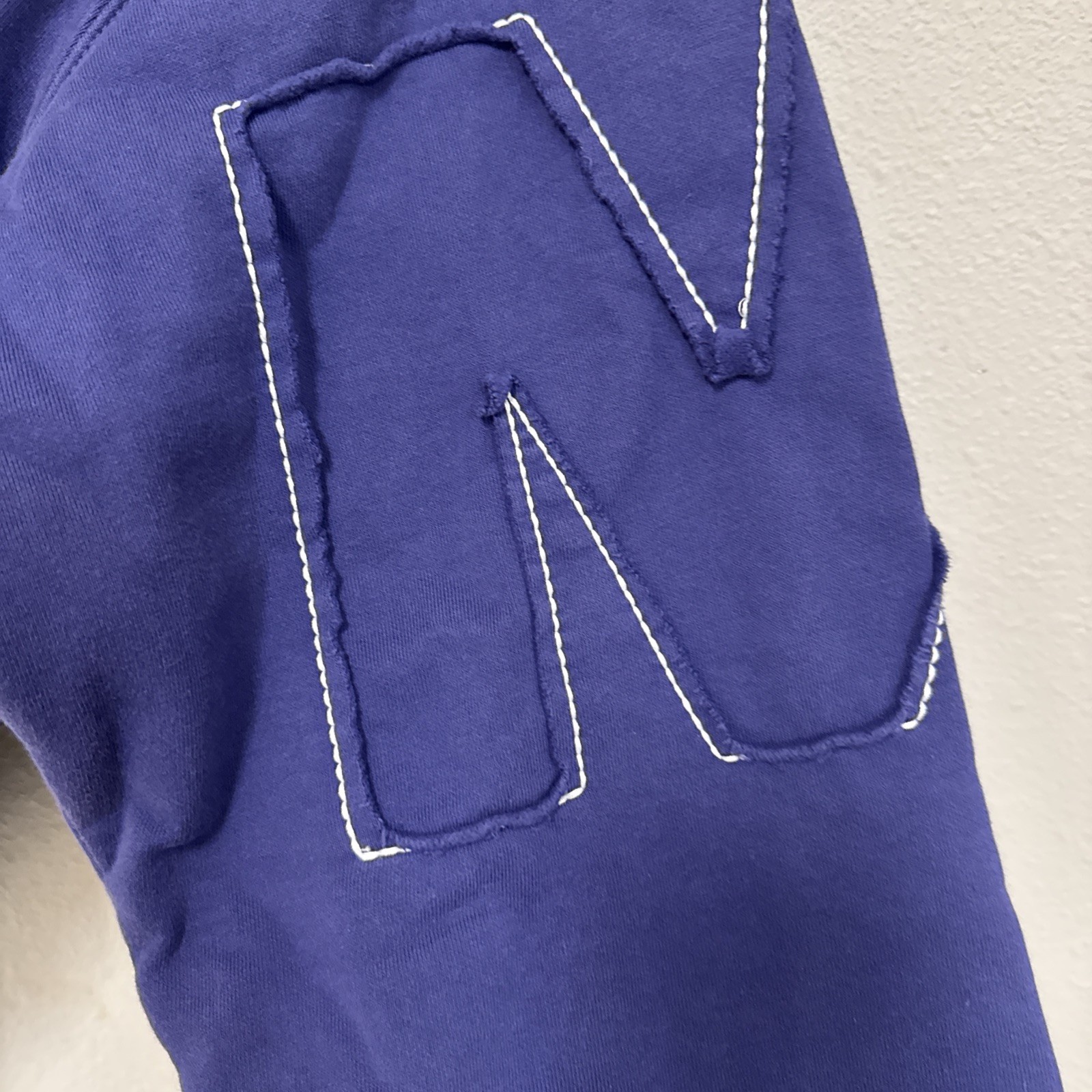 Supreme Purple Hoodie With Popped Out Letters Cutout Stitch Lettering Size Large thumbnail 8
