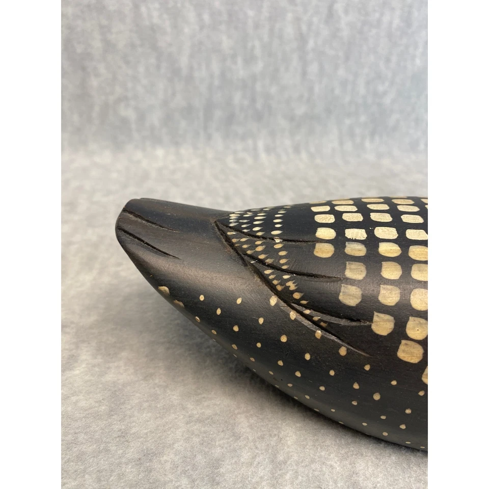 Estatuilla de pájaro señuelo de madera tallada vintage rústica decoración del hogar arte coleccionable Foto 4 de 4