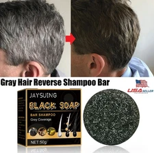 Gray Hair Reverse Shampoo Bar Hair Darkening Shampoo Soap Gray Hair Unisex USA