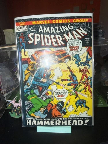 AMAZING SPIDER-MAN #114 HAMMERHEAD! (GANG WAR) Octopus App. 1972 FN 🕷️🔥