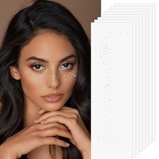 8 Sheets Glitter Freckles Face Tattoo, Face Glitter Freckles, Sparkle Makeup ...