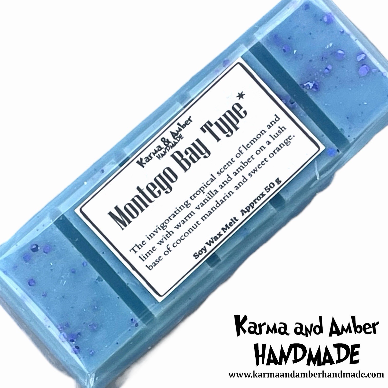 Montego Bay Type-- Snap Bar Wax Melts, Highly Scented, Soy Wax