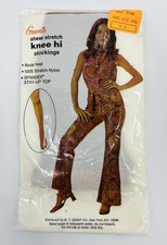 Vintage Grants Nylon Knee Hi High Size 9-11 Stockings Beige New