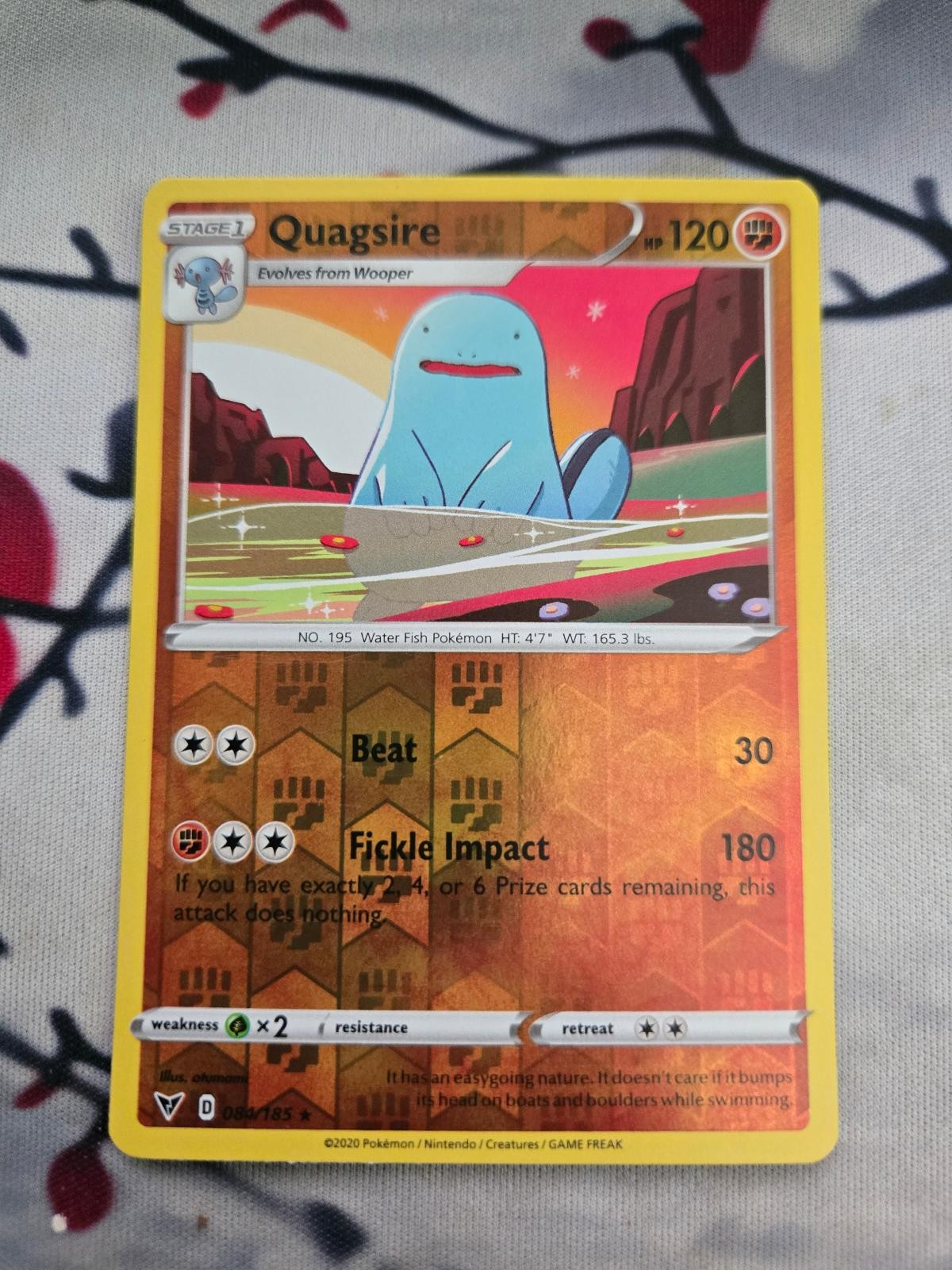 Quagsire 084/185 Rare Vivid Voltage Pokemon Reverse Holo Near Mint
