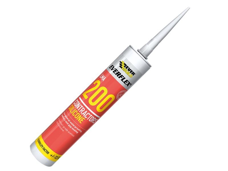 Everbuild Sika Everflex® LMA 200 Contractor's Silicone 295ml White EVB200WH