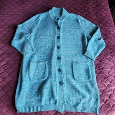 Woman Within Button Up Cardigan Sweater Green Size 2X